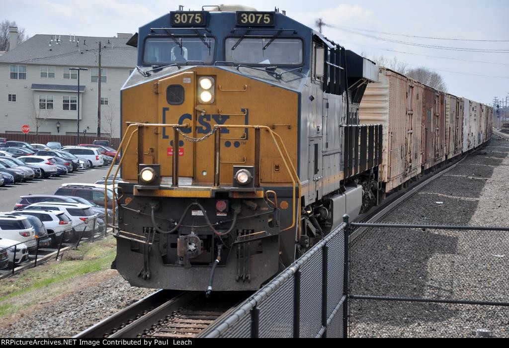 Intermodal with juice cars on the front roll east